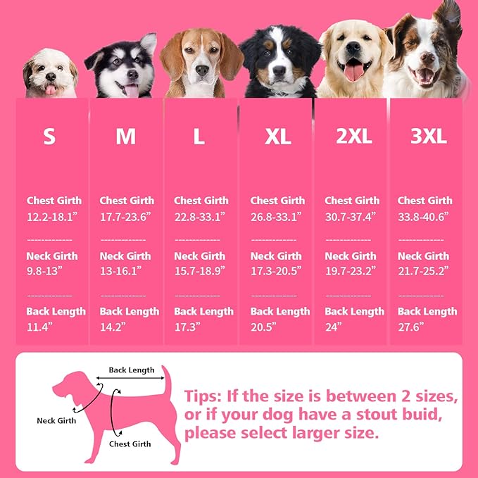 Fragralley Dog Coat Large, Waterproof Dog Jacket with Warm Fleece Lining, Adjustable Reflective Dogs Winter Coat, Turtleneck Pet Coats for Cold Weather (Pink XXL)