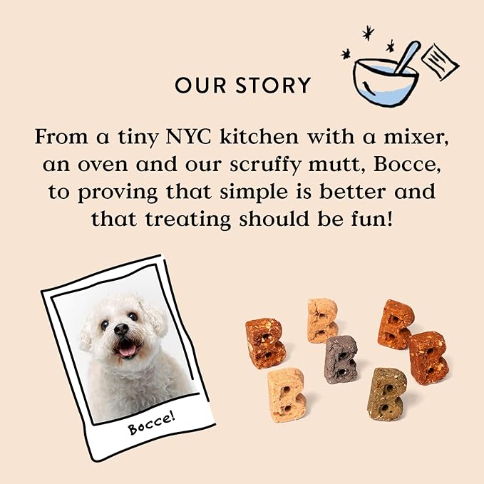 Bocce's Bakery Lumps of Coal Soft & Chewy Dog Treats, All-Natural Wheat-Free Christmas Dog Treats, 6 oz