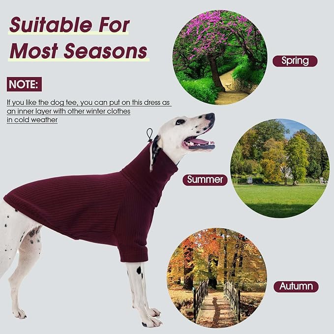 ROZKITCH Dog Shirt with Hoodie Dog Ears Cover 2 in 1, Soft Lightweight Dog Striped T Shirt Pullover Dog Tank with Detachable Ear Wrap, Dog Hoodie Tshirt Dog Boy Girl, Stretchy Sweater WineRed 2XL