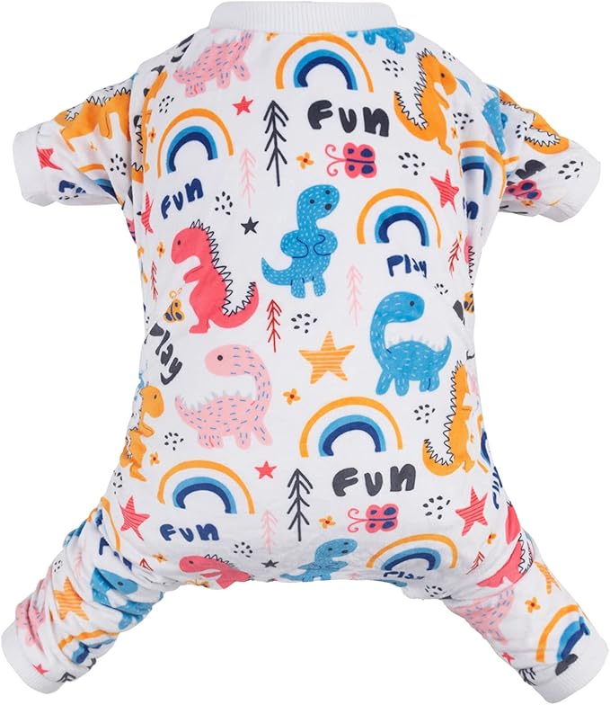 CuteBone Small Dogs Outfit Soft Puppy Onesies Pjs Dog Pajamas Pet Coat Cat Apparel Comfy Doggie Jumpsuit Bodysuit for All Seasons P159XL