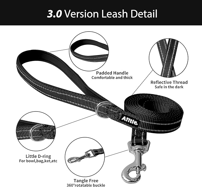 AIITLE Dog Harness, Summer No-Pull Cat Harness with a Leash, Adjustable Reflective Dog Vest, Cat Harness Escape Proof, Outdoor Walking, Camping for Extra Small Dogs and House Cats Black XXXS
