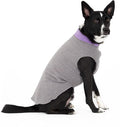 Goldpaw Duluth Double Fleece Dog Sweater Vest for Large Dogs - Soft, Stretchy Dog Fleece - Warm Pet Jacket for Fall and Winter - Premium Pet Outerwear - Machine Washable - Charcoal/Lavender - Size 26