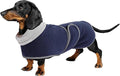 Geyecete Dachshund Sweaters for Dogs Dog Jacket,Dachshund Coat Perfect Dog Winter Coat with Padded Fleece Lining and high Collar,Dog Snowsuit with Adjustable Bands Sizes-Navy-XS