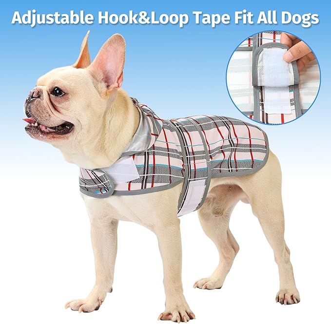 Dog Raincoat Hooded,Waterproof Rain Coat for Dogs with Adjustable Belly Strap,Reflective Strips, Lightweight Slicker Poncho Rain Jacket for Small Medium Large Dogs