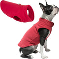 Gooby - Fleece Vest, Small Dog Pullover Fleece Jacket with Leash Ring, Red, Large
