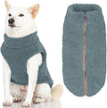 Gooby Sherpa Vest - Stone Blue, 3X-Large - Warm Fuzzy Fleece Step in Dog Jacket - Winter Small Dog Sweater for Everyday Use