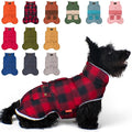 KYEESE Dog Coat Warm Pet Winter Puffer Coat with Leash Hole Thick Cat Clothes with Pocket Waterproof Dogs Jacket with Fleece Lined Windproof Dog Coats for Small Dogs Soft Pet Sweater for Cold Weather