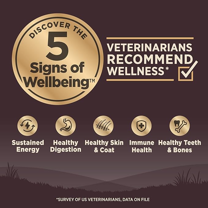 Wellness CORE Dry Dog Food, Wholesome Grains, High Protein, Natural, Ocean Whitefish & Herring Recipe, (22-Pound Bag)