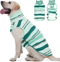 ROZKITCH Striped Dog Sweater with Leash Hole,Cute Pet Shirt Stretchy Comfort Fit for Doberman, Rottweiler, Great Dane etc All-Day Wear BlueStripe 4XL