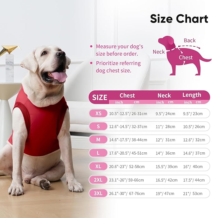Fleece Lining Dog Hoodie with Harness Built in,Extra Warm Large Dog Jacket in Winter Doggie Coats with Hooded,Red XXXL