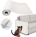 Cat Scratch Furniture Protector - 118"x15.8" Trimmable Self-Adhesive Cat Claws Scratch Pads, DIY Kitten Climbing Couch Protector for Scratching Post Cat Tree Replacement Indoor (Cream White)