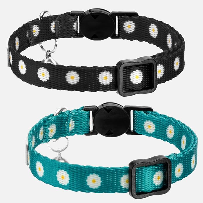 CollarDirect Cat Collar Breakaway with Removable Bell Set of 2 PCS