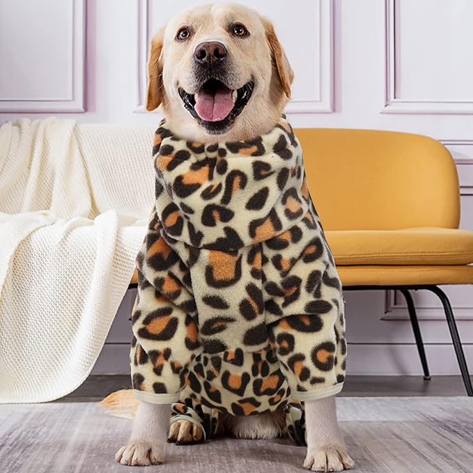 ROZKITCH Dog Leg Warmers for Small Dogs, Pet Windproof Warm Cold Weather Jacket Vest with Luminous Zipper, Jumpsuit Apparel Outfit Clothes for Small Medium Large Dog Brown XS