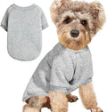 Puppy Sweater for Small Dogs Clothes Warm Winter Cat Clothe Pet Sweatshirt Knitwear Doggie Kitten Clothing, Grey, Medium