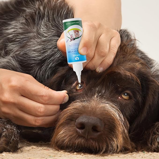 Pet Eye Drops,Gentle&Safe Dog Eye Drop for Infection,Relieve Eyes Itching & Irritation,Remove Tear Stains,Safe for All Animals, 4.06oz,120ml