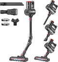 Cordless Vacuum Cleaner with Back-Saving&Self-Standing,Upright Vacuum Cleaners for Home,Anti-Tangle,Powerful Suction,Stick Vacuum Cordless Rechargeable for Hard Floors,Carpets,Pet Hair,Car