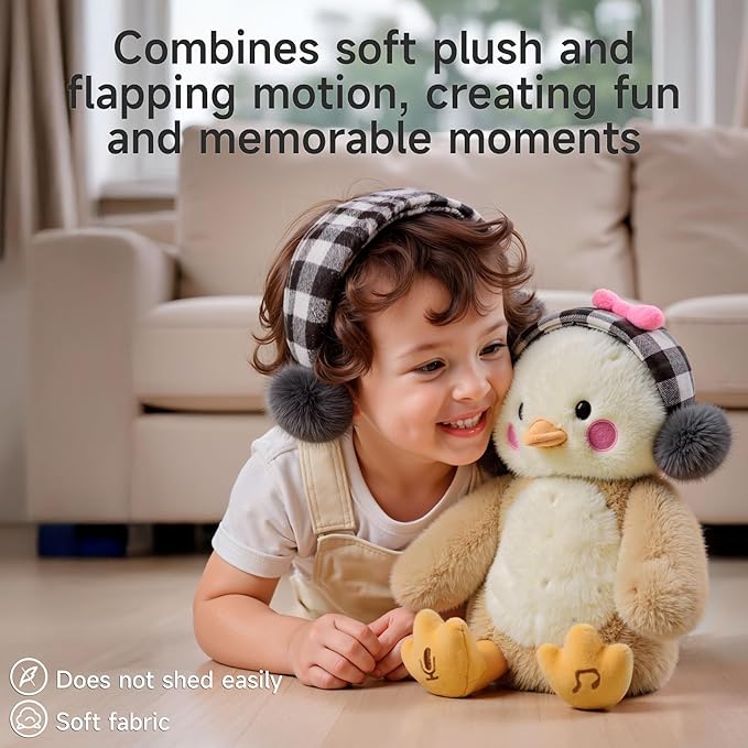 TUMAMA Dancing Talking Chicken Toy, Hug Me Kiss Me Electronic Pet Soft Plush Chick Toy, Singing, Recording, Repeating, Baby Toddler Interactive Toys for Boys Girls Gifts