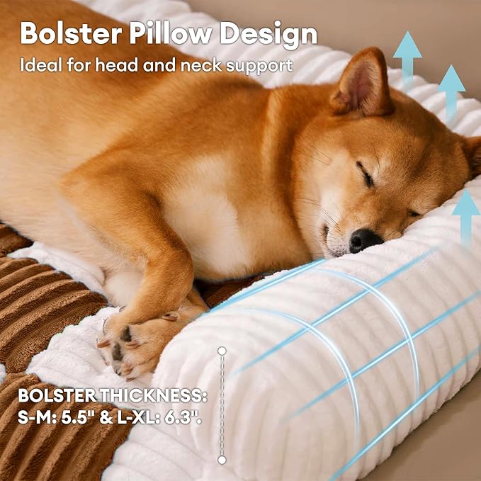 FUNNY FUZZY Pet Couch Covers for Sofa, Dog Couch Bed for Furniture Protector, Pet Bed Mat, Couch Cover for Dogs Washable with Non Slip, Large, Brown