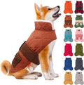 KYEESE Dog Coat Soft Pet Sweater for Cold Weather Warm Pet Winter Puffer Coat with Leash Hole Thick Cat Clothes with Pocket Waterproof Dogs Jacket with Fleece Lined Windproof Dog Coats for Small Dogs