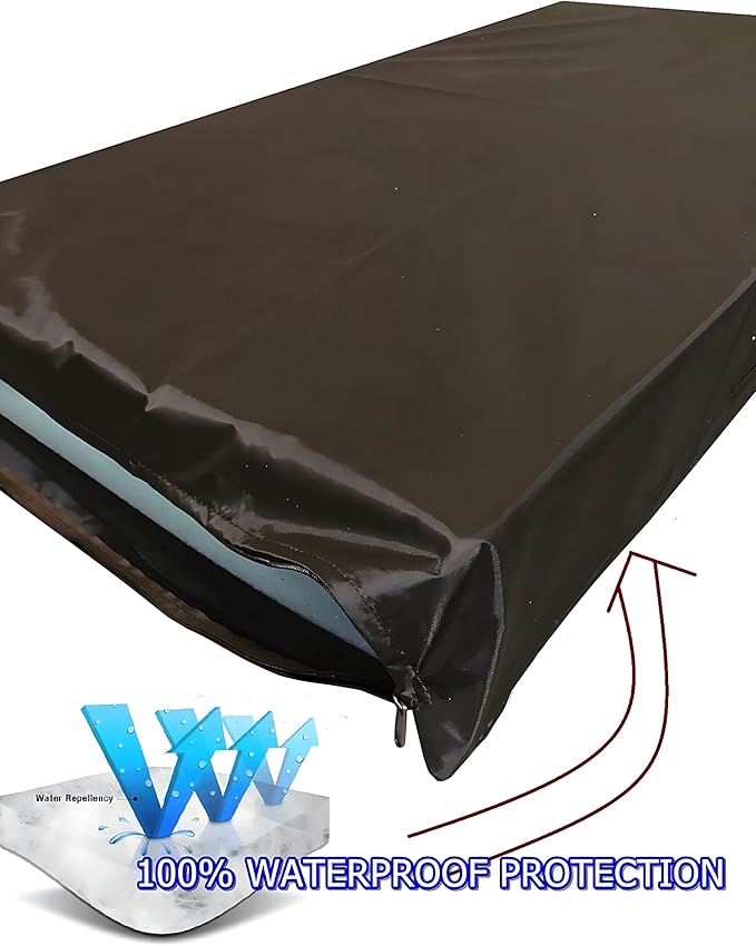 Dogbed4less Orthopedic Gel Infused Memory Foam Dog Bed, Waterproof Liner with Durable Washable Black Canvas + Bonus Brown Microsuede Antislip Covers, 37X27X4 Inches
