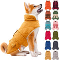 KYEESE Dog Coat Waterproof Dogs Jacket with Fleece Lined Warm Pet Winter Puffer Coat with Leash Hole Thick Cat Clothes with Pocket Windproof Dog Coats for Small Dogs Soft Pet Sweater for Cold Weather