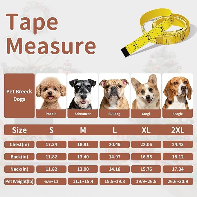 Dog Winter Coat for Small & Medium Dogs (Up to 32lb), Waterproof Dog Coat with Harness, Puppies Windproof Puppy Puffer Jacket, Snowsuit for Dachshund,Frenchie, Corgi (Paw Brown, XLarge)