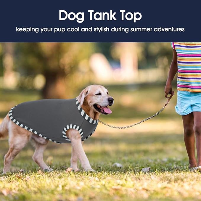 IECOii 2Pack Dog T-Shirts for Large Dogs | Breathable & Lightweight Fabric, Easy-On Design for Doberman, Machine Washable, Grey+Blue, 4XL