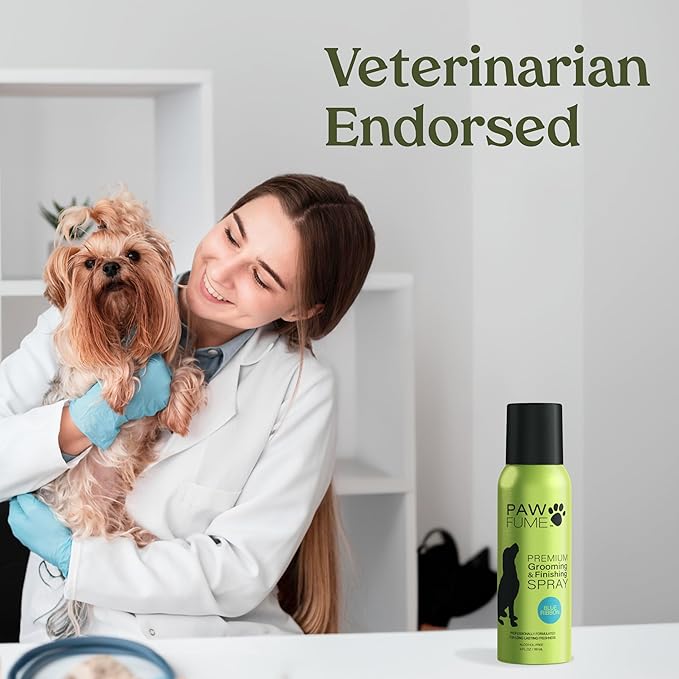 PAWFUME Dog Perfume Spray for Grooming, Blue Ribbon, 2-Pack – Keep Your Pup Fresh All Day – Probiotic, Alcohol-Free, Detangling & Moisturizing – Salon-Quality Dog Spray Deodorizer Perfume