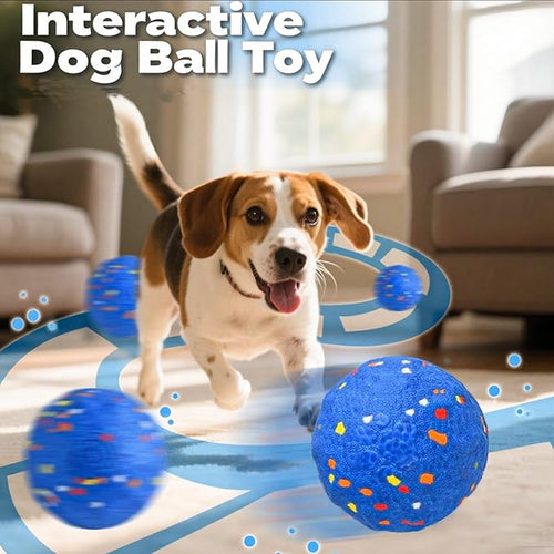 2025 Upgraded Interactive Dog Toys for Aggressive Chewers,E-TPU Interactive Dog Balls Moving Dog Toys to Keep Them Busy,Dogs Chew Toys for Dogs,Automatic Rolling Activated Dog Toy Ball Pet Supplies