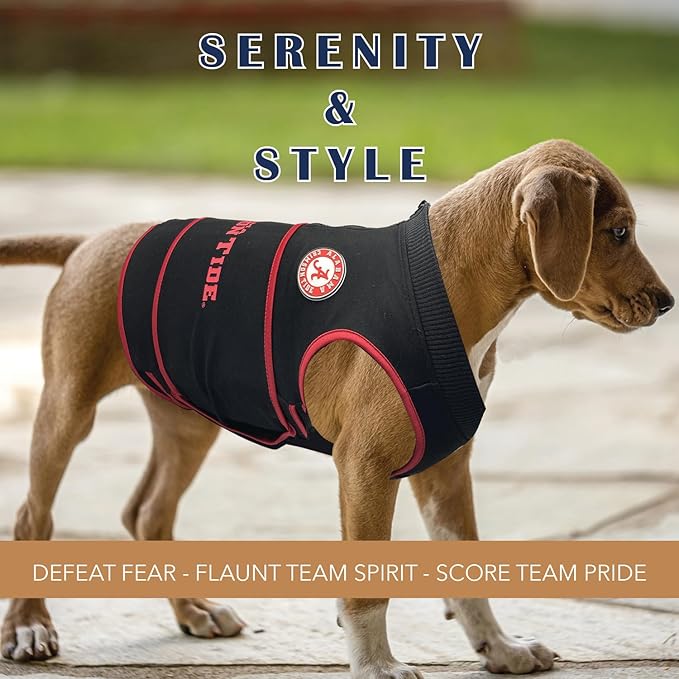 NCAA Alabama Crimson Tide Dog Anxiety Calming Shirt Soothing Vest, Dogs/Cats with Anxiety, Fears, Fireworks, Loud Noises, Dark, Lonely Keeps Dogs Calm & Feeling Safe, Relaxing Jacket, Medium