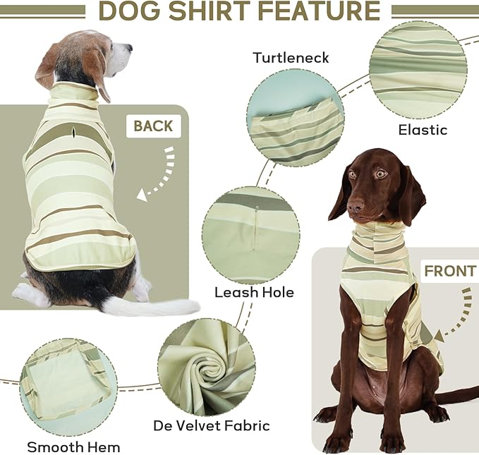 ROZKITCH Dog Fleece Shirt, Stretch Fleece Pullover Sweater & Turtleneck Sleeveless Vest, Sweatshirt Winter Jacket Tank Top, Cozy Vest to Keep Warm for Large Breed Dogs ShallowCoffee 3XL