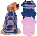 KYEESE 3Pack Dog Sweater Pullover Dog Sweaters for Small Dogs Girl Cat Sweaters with Sleeves Soft Pet Coat Comfy Pet Fleece Sweater Lightweight Dogs Sweatshirt Stretchy Cat Clothes for Cold Weather