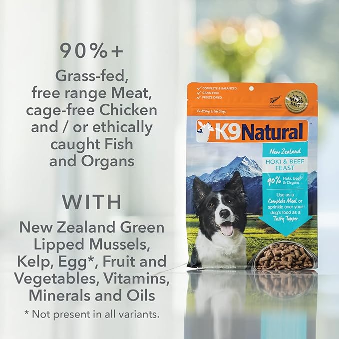 K9 Natural - Grain Free Freeze Dried Dog Food - Lamb & Salmon, 4lb