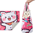 21.7" Cat Wrap for Cutting Nails, Cat Restraint for Nail Clipping, Cat Swaddle Wrap for Kittens, Cat Burrito Wrap Can Be Applied to Cat Nail Trimming, Large, Within 6lbs