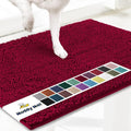 Muddy Mat® Original Dog Door Mat for Muddy Paws, Super Absorbent Microfiber, Non-Slip Washable Pet Rug, Quick Dry Chenille Entryway Carpet, Machine Washable Indoor Outdoor mat, Maroon 48"x72"