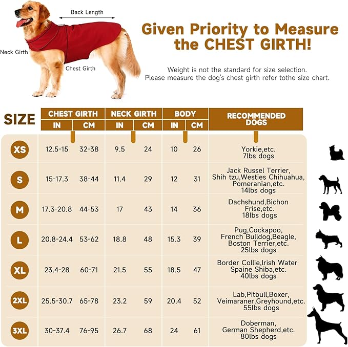 Fleece Dog Coat Pet Jacket Reflective for Cold Weather for Extra Large to Small Pets(Grey,M)
