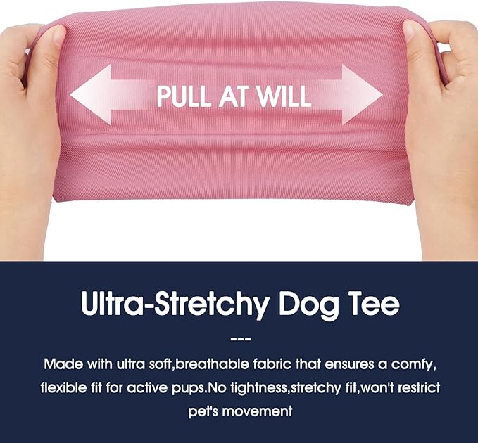 IECOii 2 Pack Summer Dog Clothes for Large Dogs,Breathable Stretchy Pet T-Shirts Lightweight Tank Top Sleeveless Vest for Outdoor Sun Protection - Fit for Large Breeds Labrador,Pink+Stripes,3XL