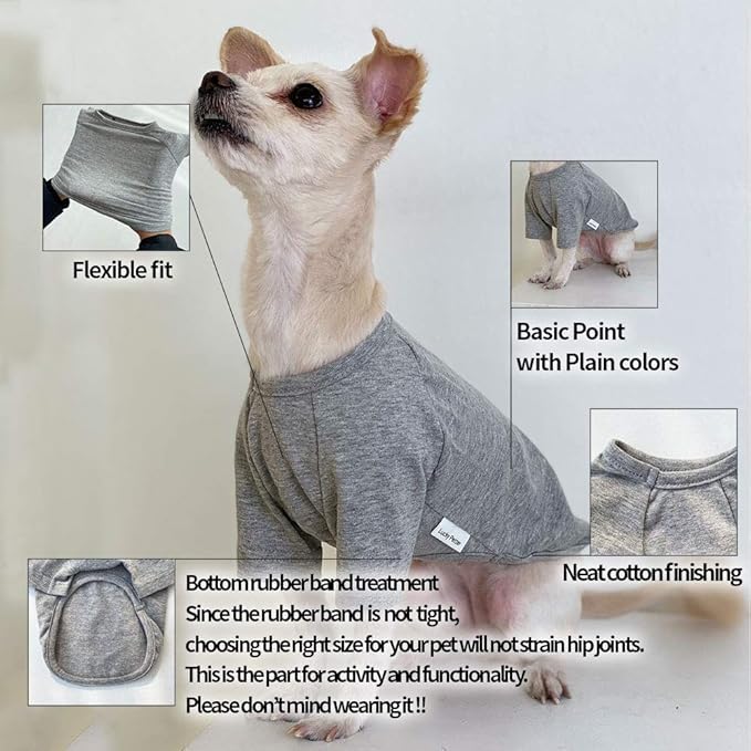 Dog Shirt for Small Dogs Plain T-Shirts Soft Breathable Dog Cotton Shirt pet Clothes (5X-Large, Yellow)