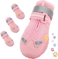 Dog Shoes for Large Medium Small Dog, Mesh Breathable Dog Shoes for Hot Pavement, Anti-Slip Dogs Boots Paw Protectors with Reflective for Outdoor Walking Indoor Hardfloors (Size 7)