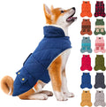 KYEESE Dog Coat Soft Pet Sweater for Cold Weather Warm Pet Winter Coat with Leash Hole Waterproof Dogs Jacket with Fleece Lined Thick Cat Clothes with Pocket Windproof Dog Puffer Coats for Small Dogs
