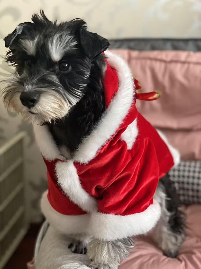 Christmas Dog Hoodie for Small Medium Large Dogs, Santa Claus Dogs Hoodie Christmas Cosplay Clothes Reindeer Dog Costume Outfits Pullover XXL