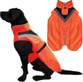 Dog Rain Coat - Waterproof, Reflective, Bright Orange with Leash Hole (XL, Orange)