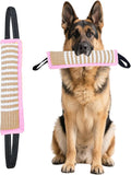 Clysoru Tug Toy for Dogs Squeaky Toy with 2 Strong Handles Lasting Training Equipment Puppy to Large Dog Interactive Toys of War Pull Indestructible Rope Pet Crinkle Teething (Pink)