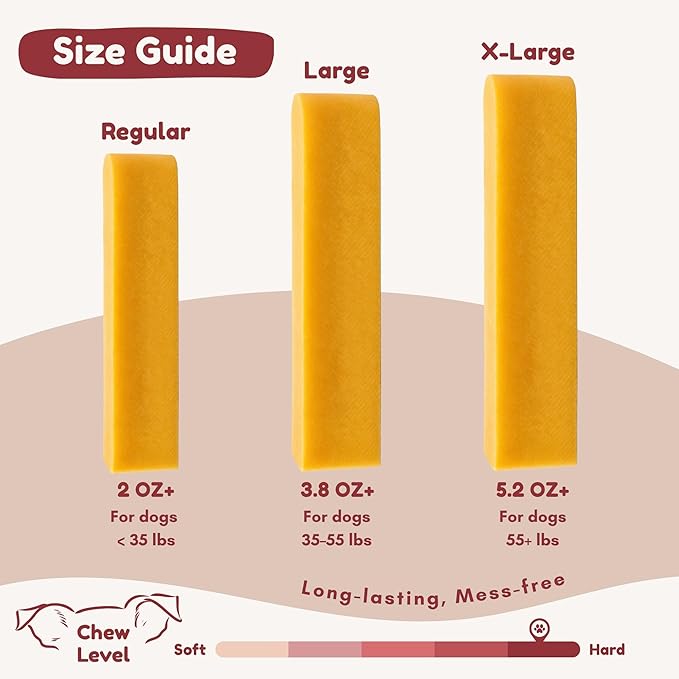 Majestic Pet Himalayan All-Natural Yak Cheese Dog Chews Made with 100% Cows Milk- Long Lasting Dental Chew for Dogs - Healthy Pet Treats (Dental & Bone Support, XL, 1 Pack)