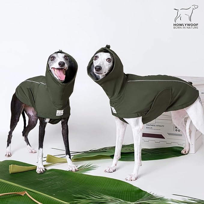 Waterproof Dog Raincoat, Hooded Raincoat for Dachshund Whippet Small Medium Large Dogs, Adjustable Dog Rain Coat Jacket (04(Chest 20''-23'', Back 16.5-18.5''))