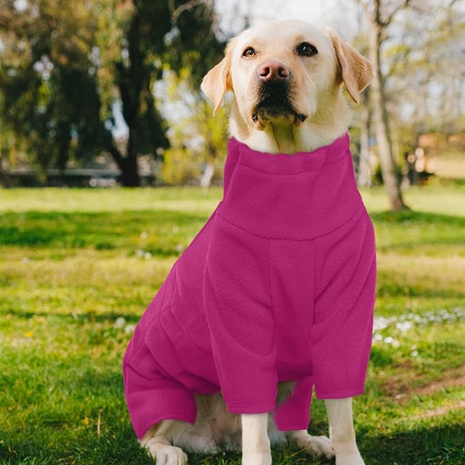 ROZKITCH Medium Dog Clothes, Pet Windproof Warm Cold Weather Jacket Vest Cozy Jumpsuit Apparel Outfit Clothes for Small Medium Large Dog Walking Hiking Sleep Pink M