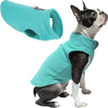 Gooby Fleece Vest Dog Sweater - Turquoise, Large - Warm Pullover Fleece Dog Jacket with O-Ring Leash for Small to Medium Dogs