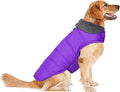 Dog Winter Coat, Waterproof Dog Jacket with Leash Hole, Reflective Adjustable Pet Snow Vest, Warm Fleece Sweater for Small Medium Large Dogs - Purple, XL