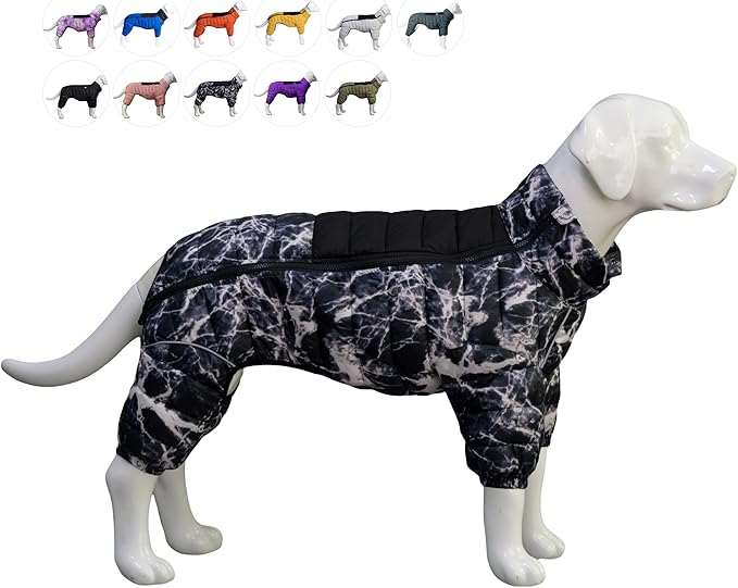 miai Warm Dog Jacket, Waterproof Windproof Reflective Vest, Zippered Adjustable Outdoor Snow Jacket for Small to Large Dogs - Black XL