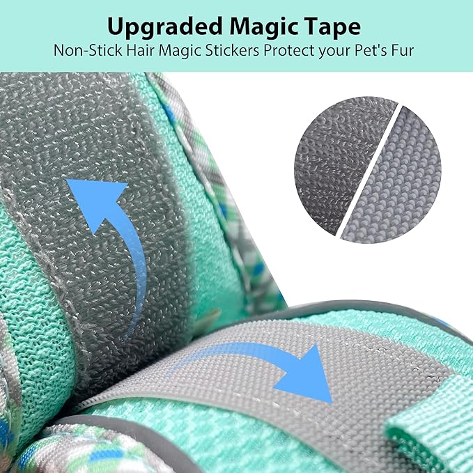 AIITLE Dog Harness and Leash Set - Ultra-Comfortable XXS-XL Vest with Strong Magic Tape & Glow-in-Dark Reflective Strips, Chafe-Free for Teddy, Schnauzer (Sage, M)